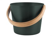 Rento Sauna Emmer Aluminium met Bamboe Handvat groen