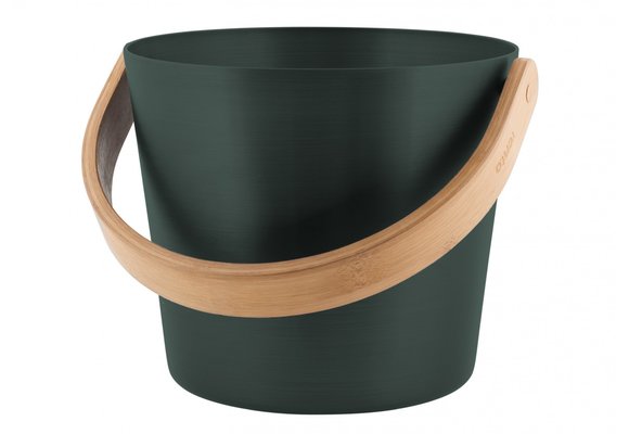 Rento Sauna Emmer Aluminium met Bamboe Handvat groen