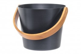 Rento Sauna Emmer Aluminium met Bamboe Handvat grijsblauw