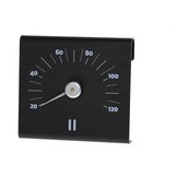 Rento Sauna Thermometer Aluminium vierkant bruin/zwart