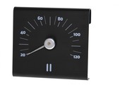 Rento Sauna Thermometer Aluminium vierkant bruin/zwart