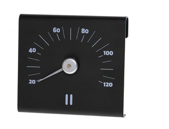 Rento Sauna Thermometer Aluminium vierkant bruin/zwart