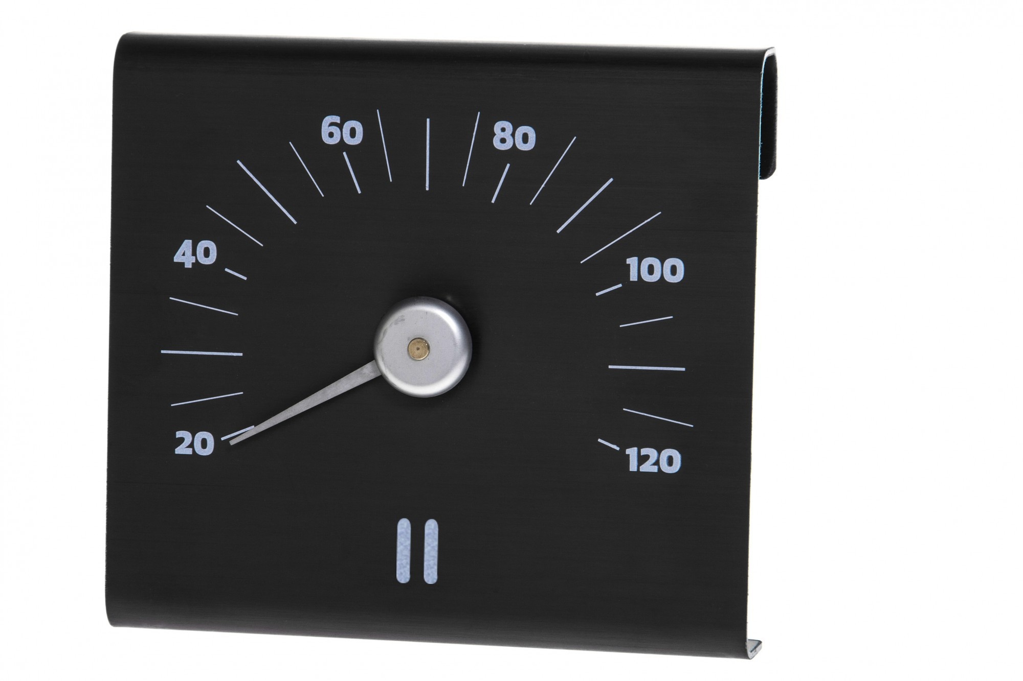 Rento Sauna Thermometer Aluminium vierkant bruin/zwart