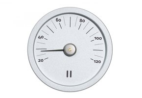 Rento Sauna Thermometer Aluminium rond zilvergrijs