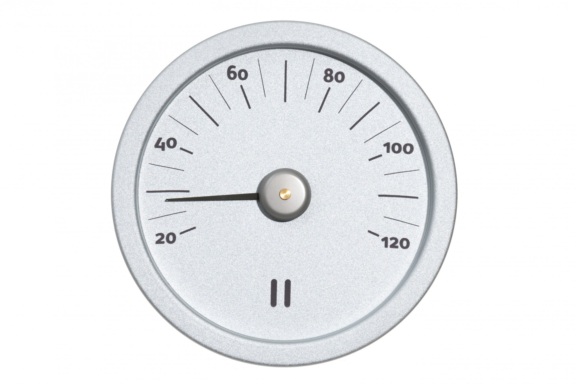 Rento Sauna Thermometer Aluminium rond zilvergrijs