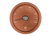 Rento Sauna Thermometer Aluminium rond koperbruin