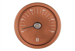 Rento Sauna Thermometer Aluminium rond koperbruin