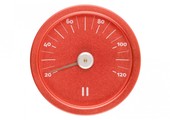 Rento Sauna Thermometer Aluminium rond rood