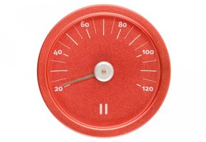 Rento Sauna Thermometer Aluminium rond rood