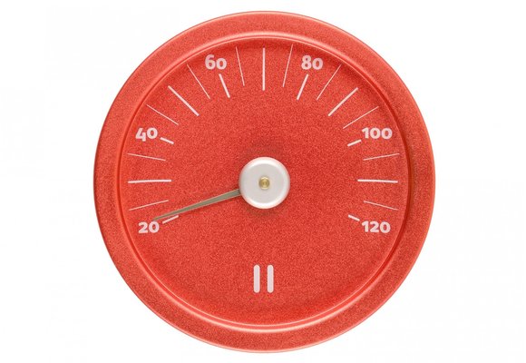 Rento Sauna Thermometer Aluminium rond rood