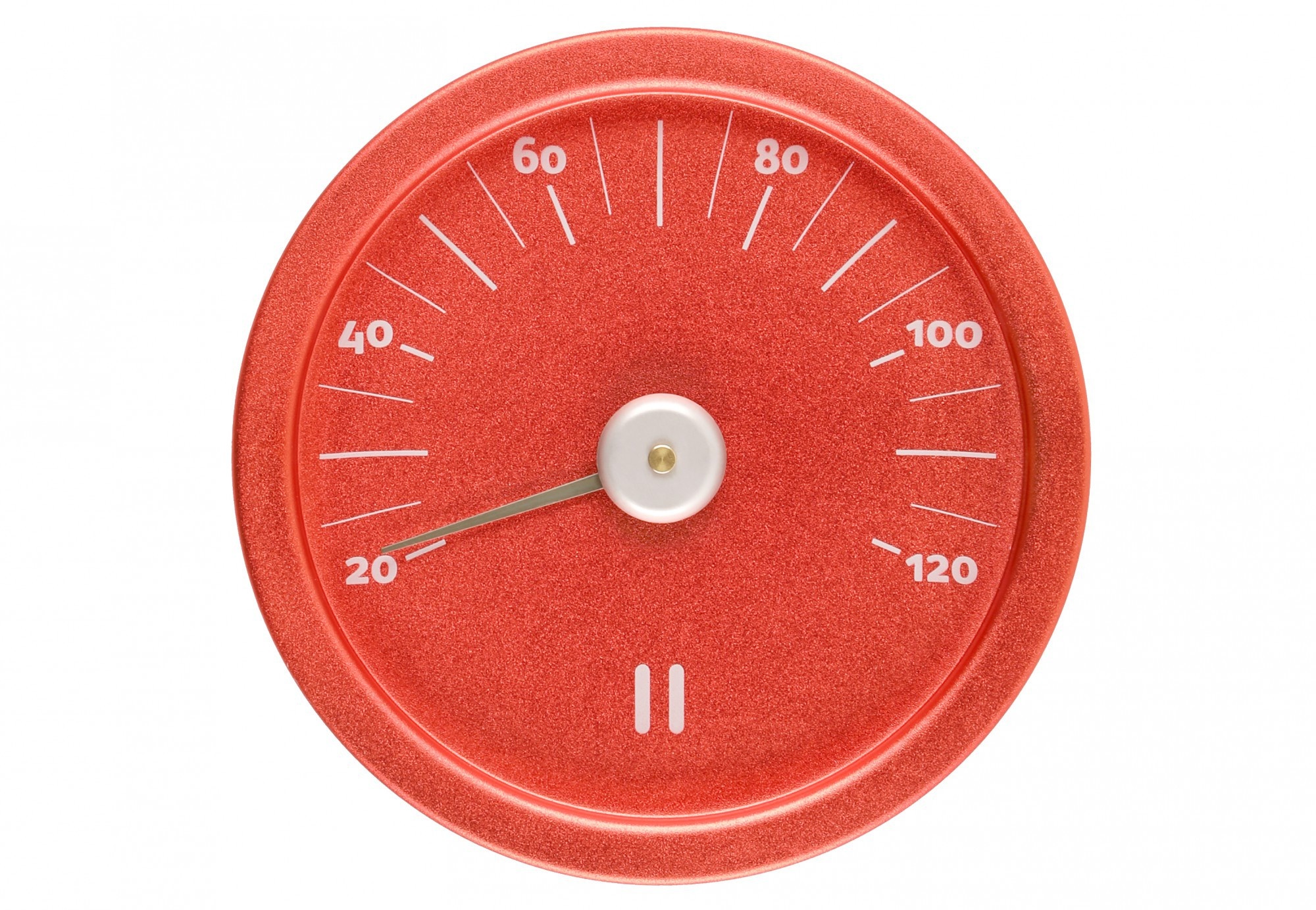 Rento Sauna Thermometer Aluminium rond rood