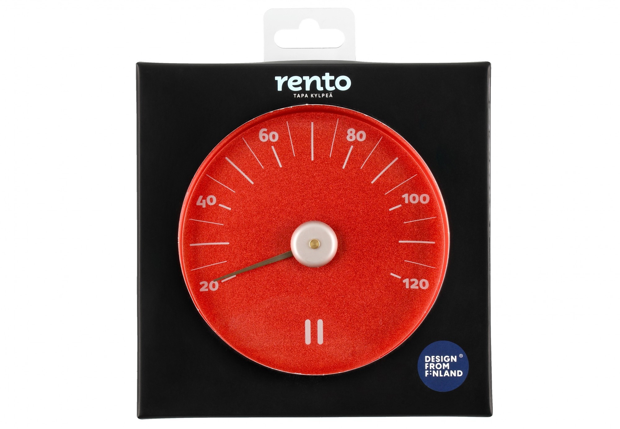 Rento Sauna Thermometer Aluminium rond rood