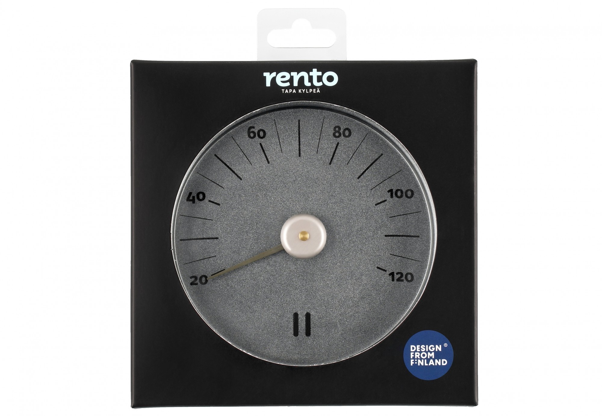 Rento Sauna Thermometer Aluminium rond grijsblauw