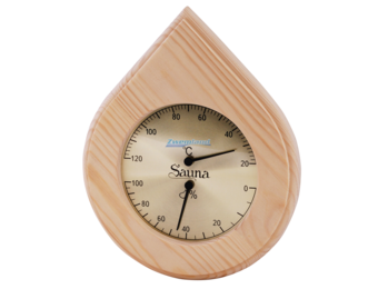 Thermo- Hygrometer druppelvorm Pine