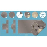 Zwembad winterzeil PVC 550gr/m2 Skin Cold C-vormen