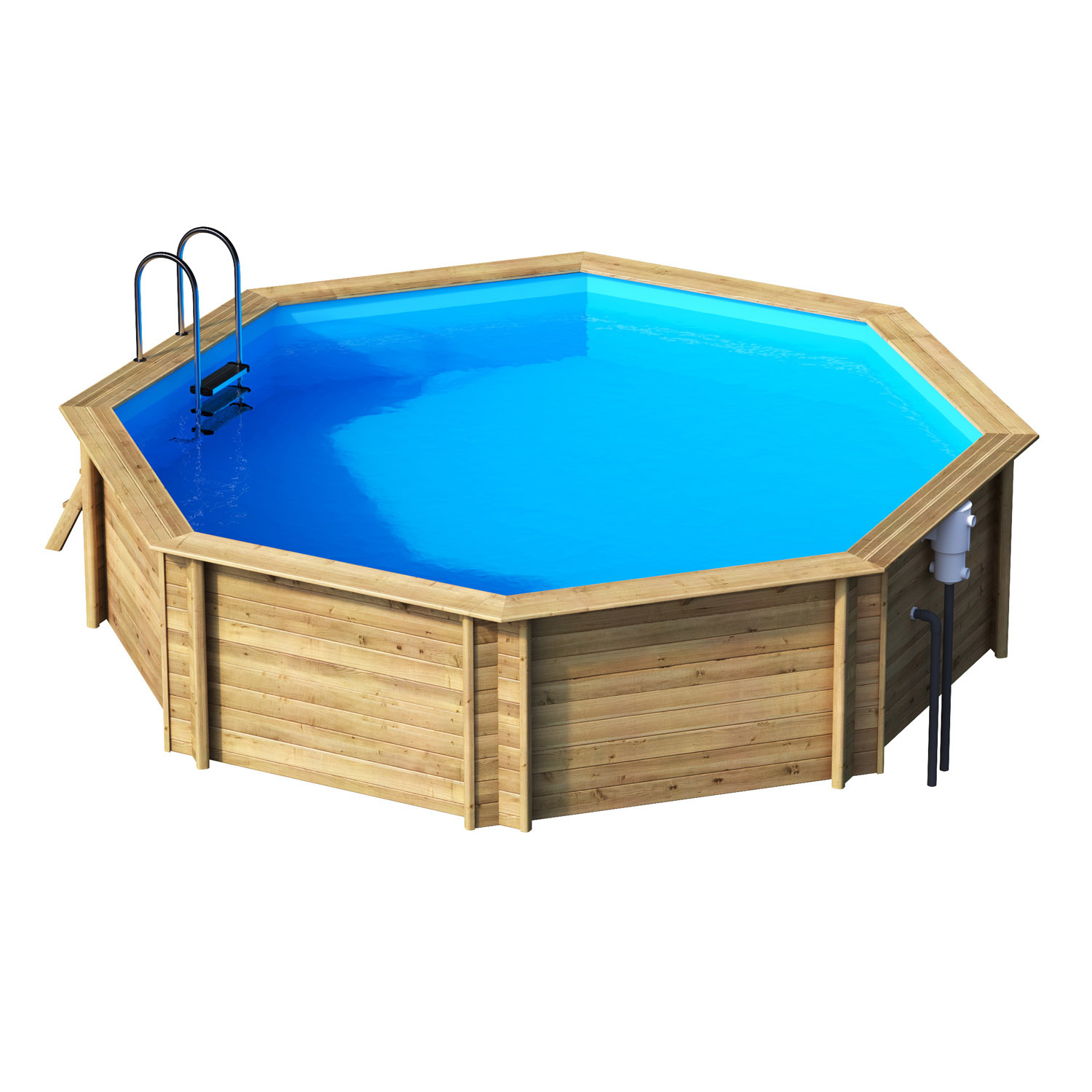 Weva  Octo 530 /  5.28 x 4.70 x 1.33 meter Houten Zwembad