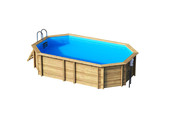 Weva Octo+ 640 /  6.44 x 4.04 x 1.46  Houten Zwembad