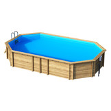 Weva Octo+ 840 /  8.43 x 4.89 x 1.46 meter Houten Zwembad