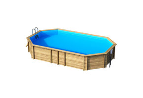 Weva Octo+ 840 /  8.43 x 4.89 x 1.46 meter Houten Zwembad