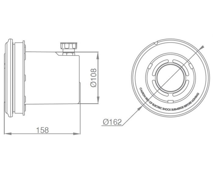 Ignia Onderwaterspot LED incl. inbouwnis