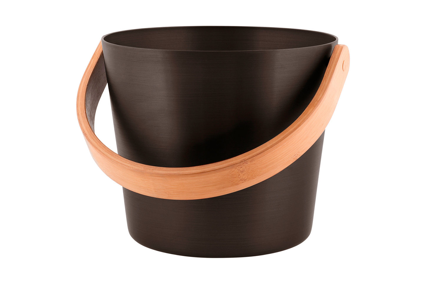 Rento Sauna Emmer Aluminium met Bamboe Handvat Bruin/Zwart