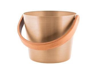 Rento Aluminium emmer champagne met Bamboe Handvat