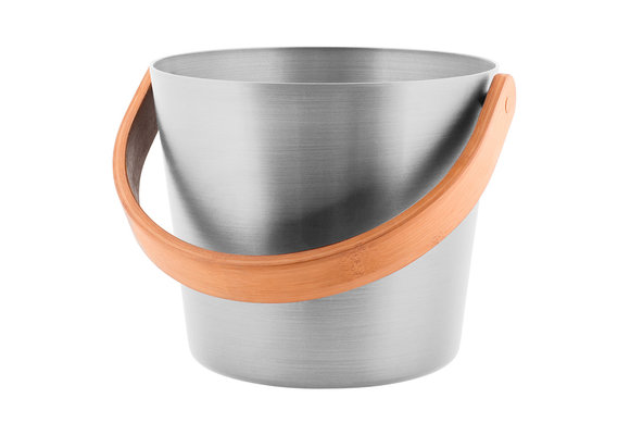 Rento Sauna Emmer Aluminium met Bamboe Handvat Naturel