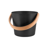 Rento Sauna Emmer Aluminium met Bamboe Handvat Zwart