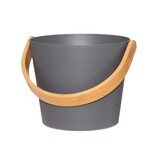 Rento Sauna Emmer Aluminium met Bamboe Handvat Grijs