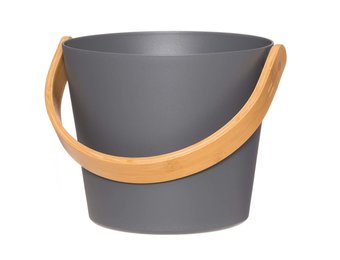 Rento Sauna Emmer Aluminium met Bamboe Handvat Grijs