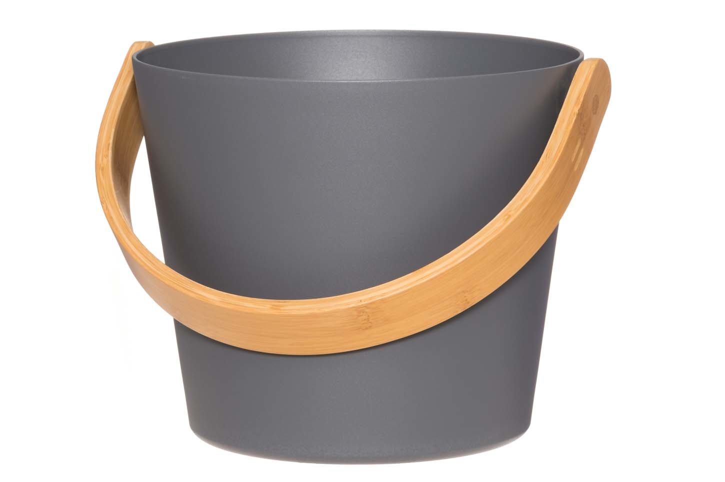Rento Sauna Emmer Aluminium met Bamboe Handvat Grijs