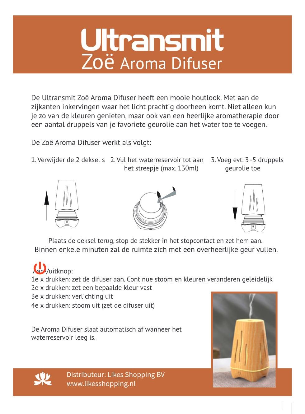 Ultransmit Aroma Diffuser Zoë