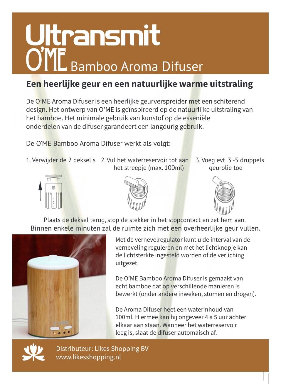 Ultransmit Aroma Diffuser Bamboo