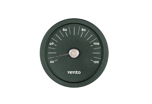 Rento Sauna Thermometer Aluminium rond groen