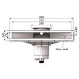 Weltico Skimmer A800 Hoogwaterlijn Grijs Foliebaden