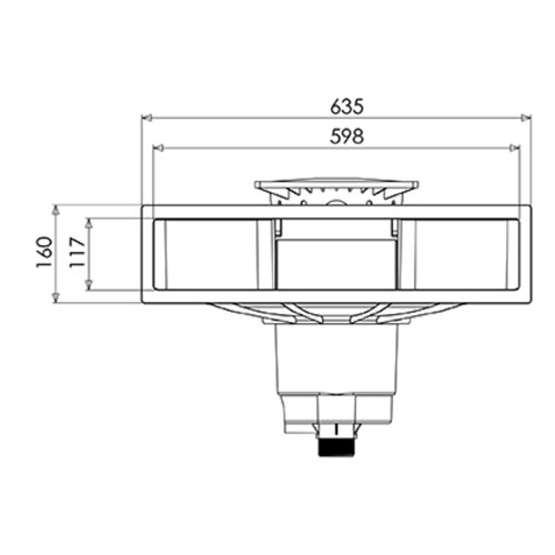 Weltico Skimmer A600 Hoogwaterlijn RVS Foliebaden