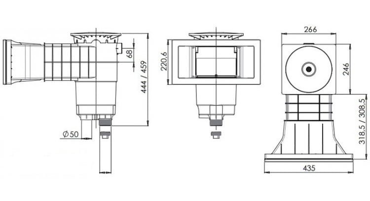 Weltico Skimmer A400 RVS voor Liner Zwembaden