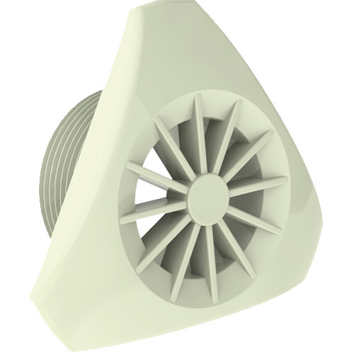 Weltico Design Driehoekig Rooster Bodemzuigeraansluiting  1.5" Schroefdraad Wit - diverse kleuren