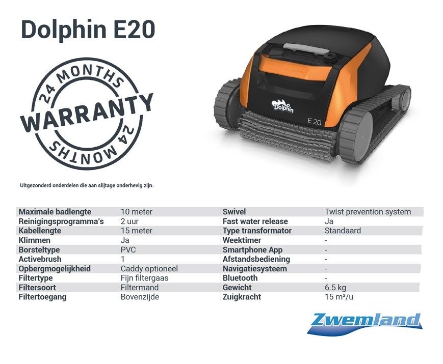 Dolphin E20 Zwembadrobot