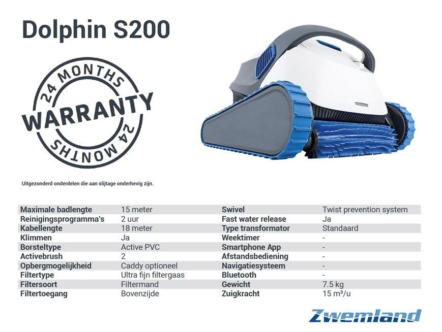 Dolphin S200 Zwembadrobot