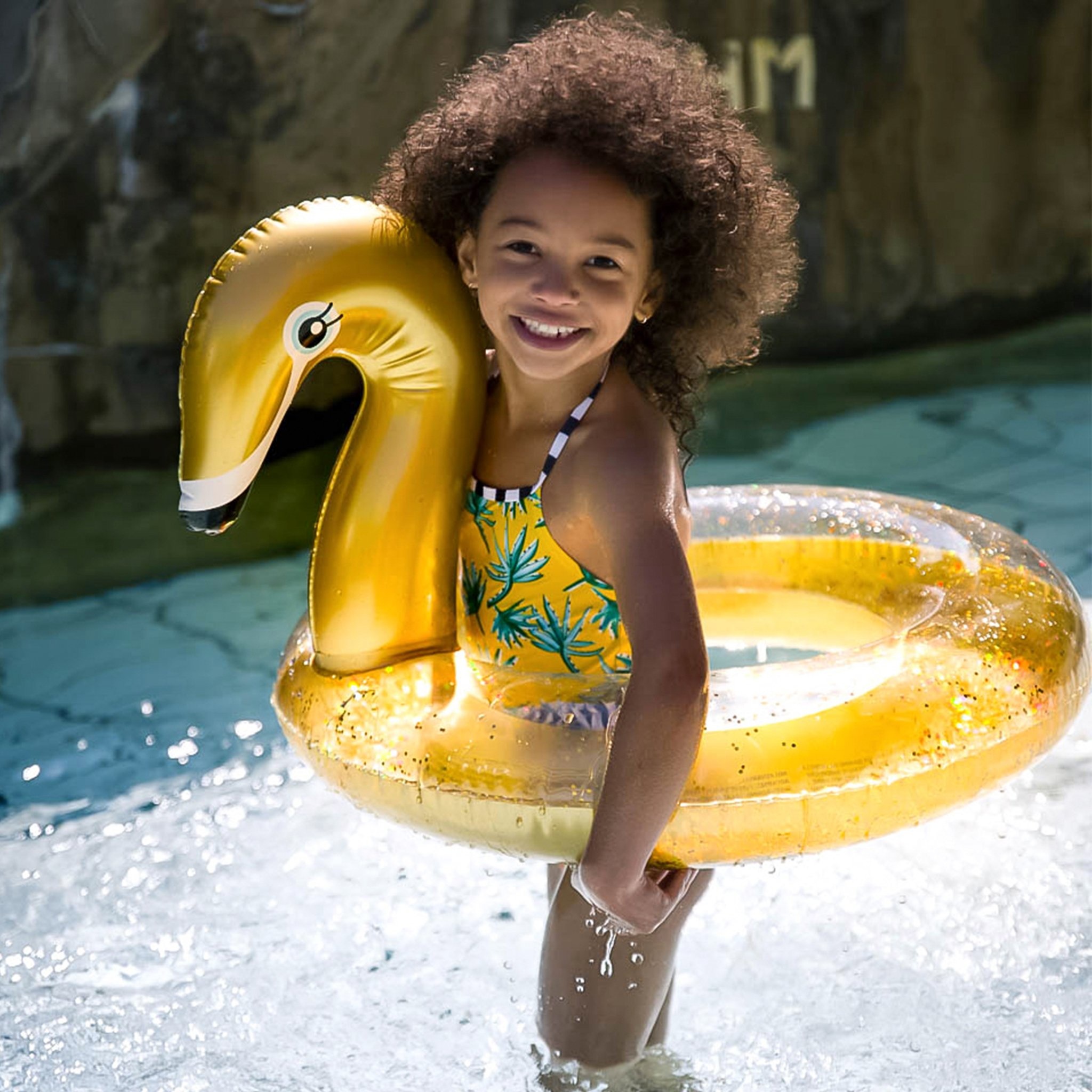 Zwemband Gouden Zwaan 70 cm