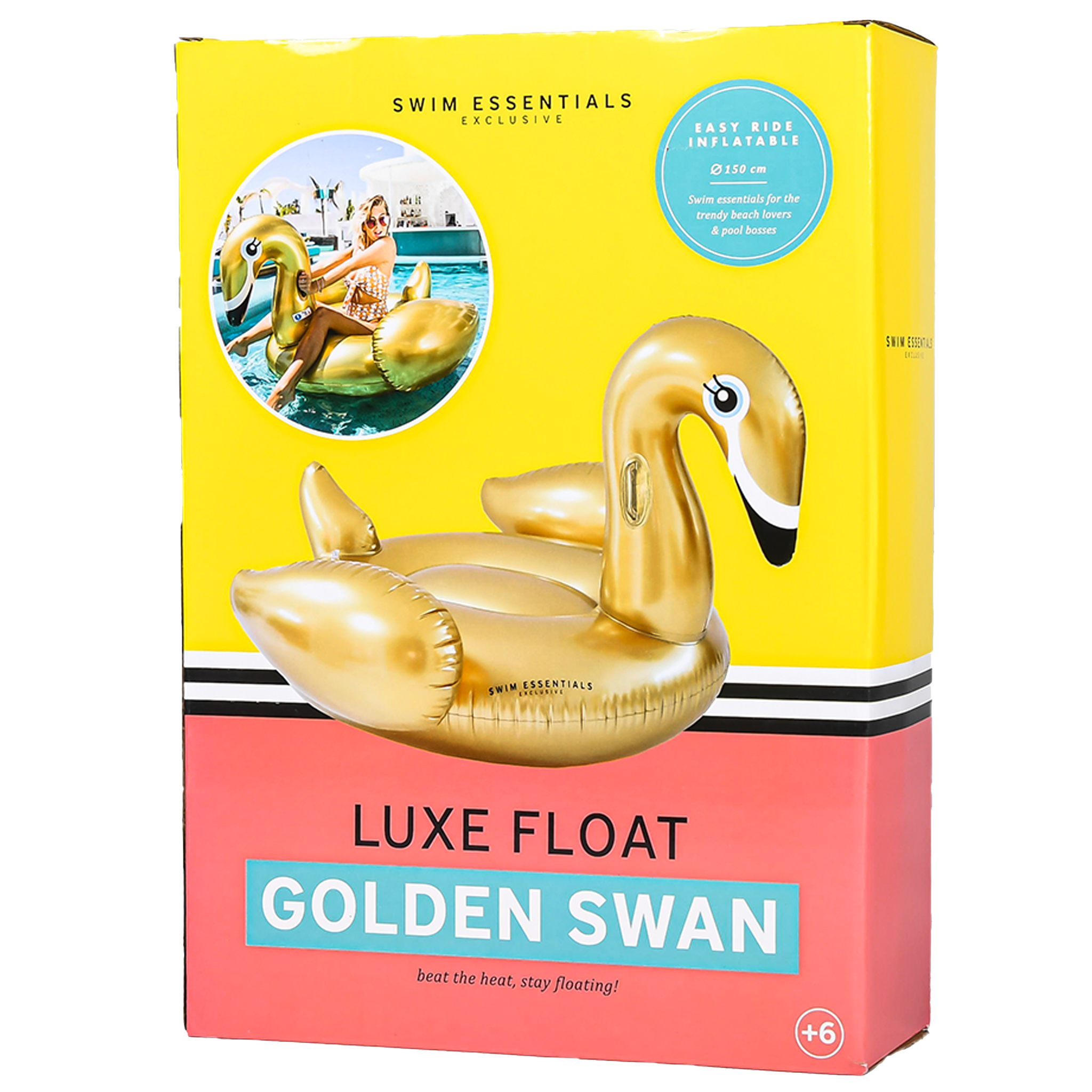 Opblaas Zwaan Goud XL