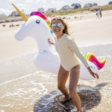 Opblaas Eenhoorn Wit XL