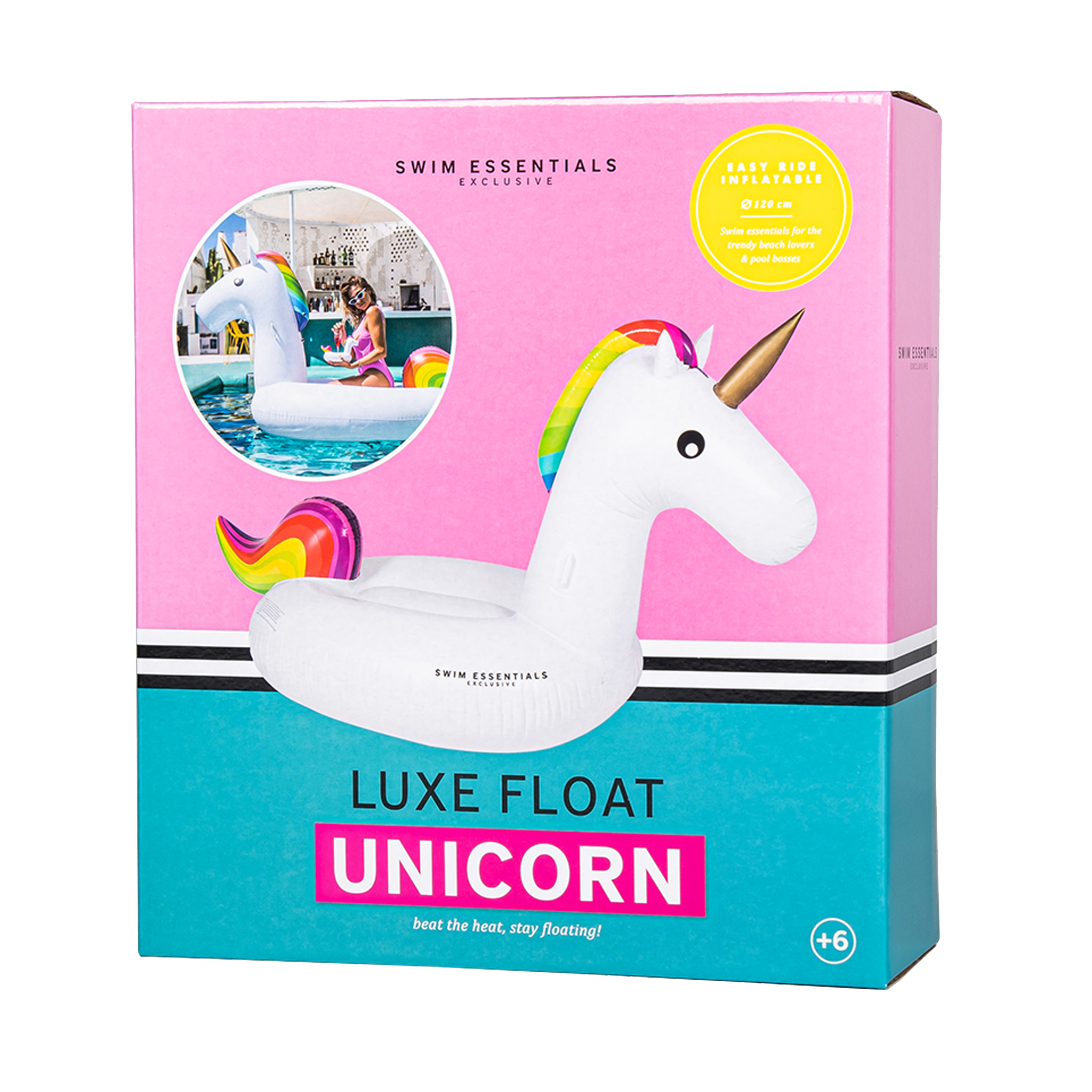 Opblaas Eenhoorn Wit XL