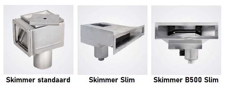 Zwemland RVS zwembad skimmer variant