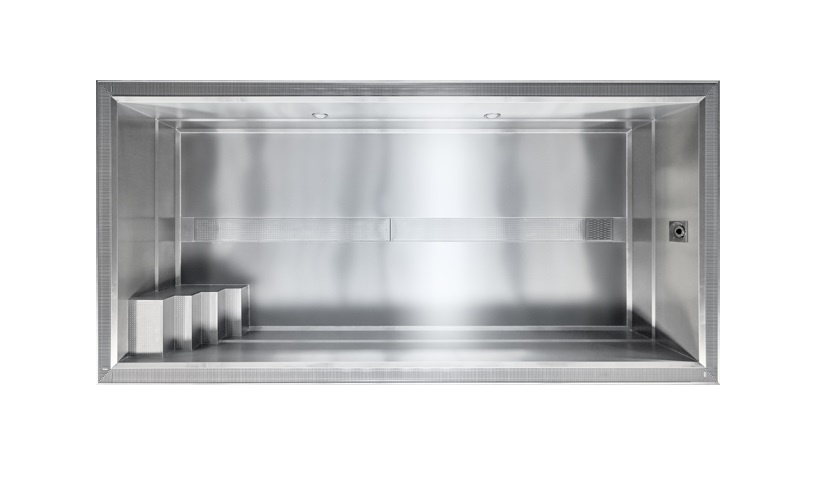 Zwemland RVS zwembad overloop variant