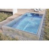 Zwemland RVS zwembad overloop variant