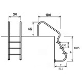 Easy Access Zwembadtrap 3-treden AISI 316