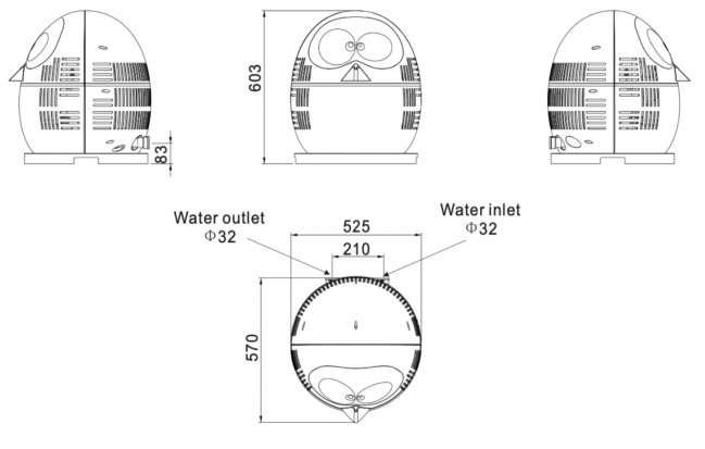 VBPQ Pinguïn Zwembadwarmtepomp 3,15KW  - tot 12m³
