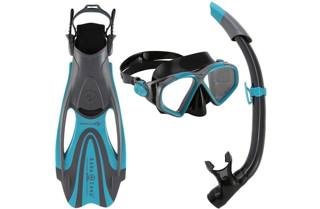 Aqua Lung Sports Hawkeye Travel Set zwart / turkoise